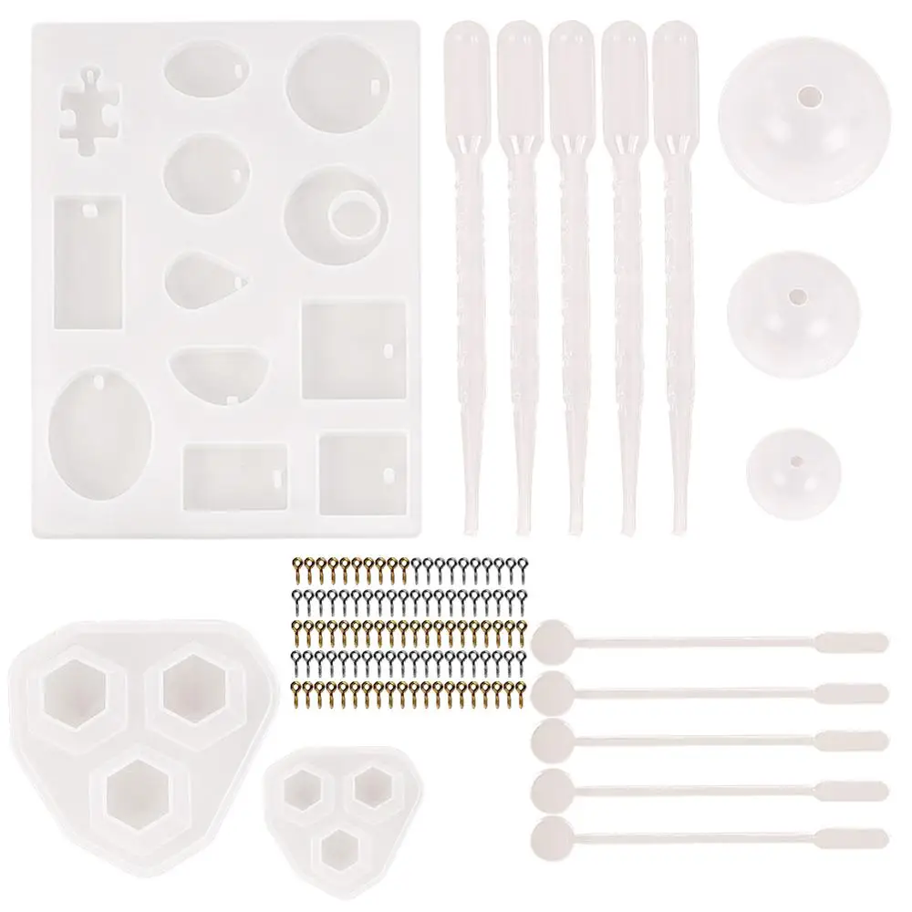 Набор силиконовых форм для изготовления ювелирных изделий 66 шт.|Инструменты и