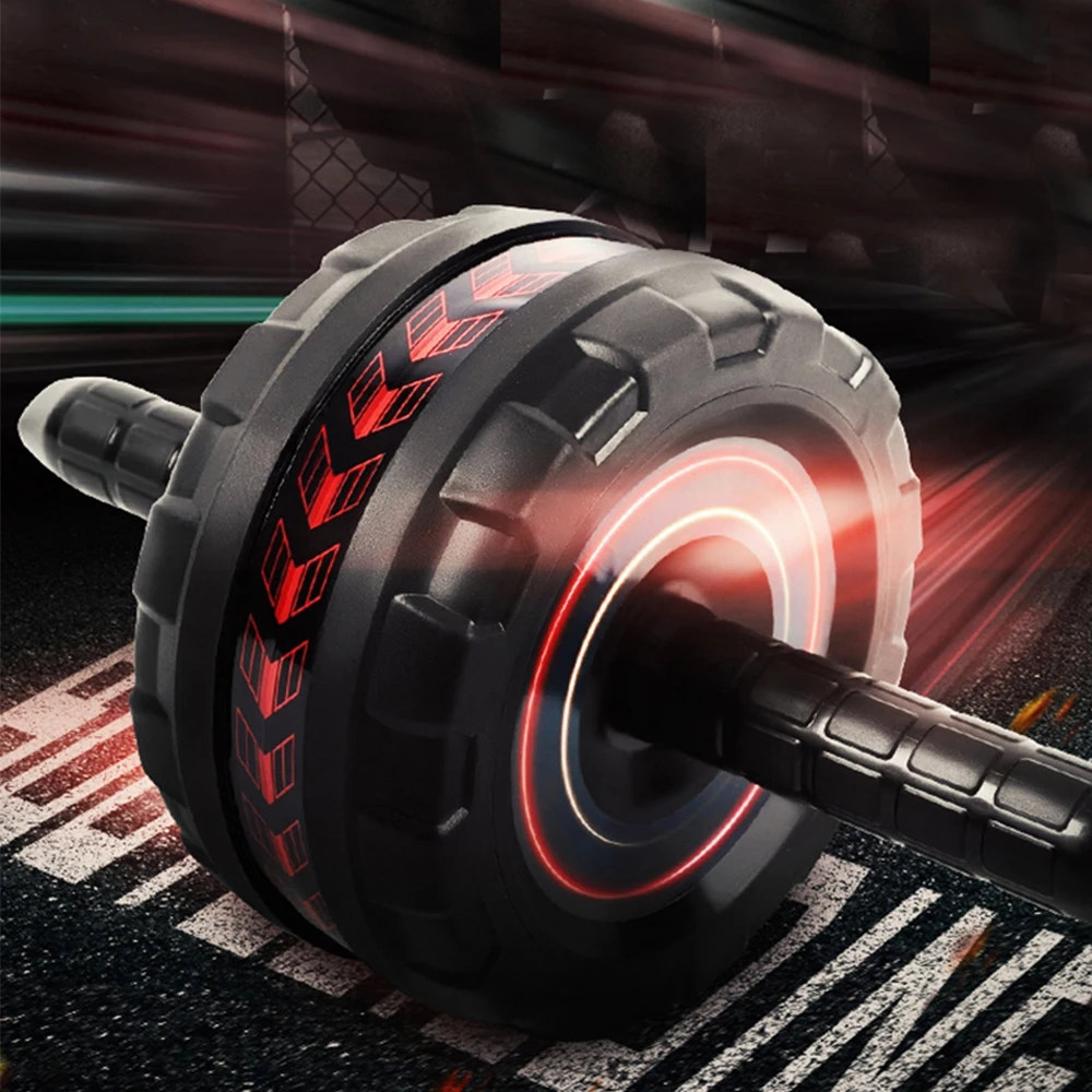 

New Ab Roller No Noise Abs Workout Equipment With Knee Pad Abdominal Wheel Roller Stretch Trainer Arm Exercise Home Gym Fitness