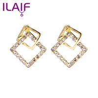 2022 womens earrings hollow square stitching womens earrings fashion earrings pendants womens jewelry christmas gifts