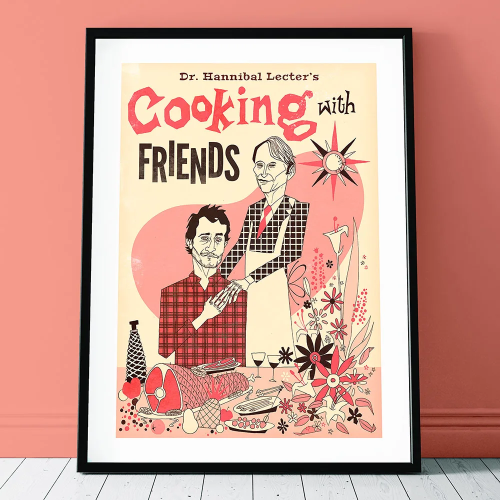 

Kitchen Canvas Painting Hannibal Cookbook Poster Cooking With Friends Wall Art Print Nordic Living Room Home Decor No Frame