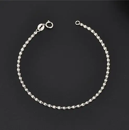 18K White Gold Твердый 18K браслет из белого золота AU750 золотой женский модный браслет - Цвет камня: 18K White Gold
