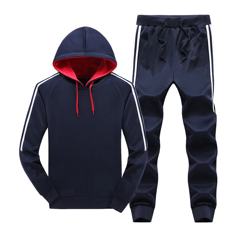 M 4XL осень зима Для мужчин спортивный костюм комплекты из 2 предметов пуловер