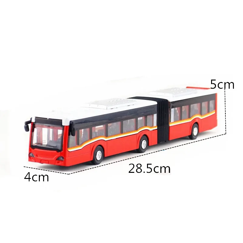 Модель городского автобуса из сплава металлический мигающий музыкальный
