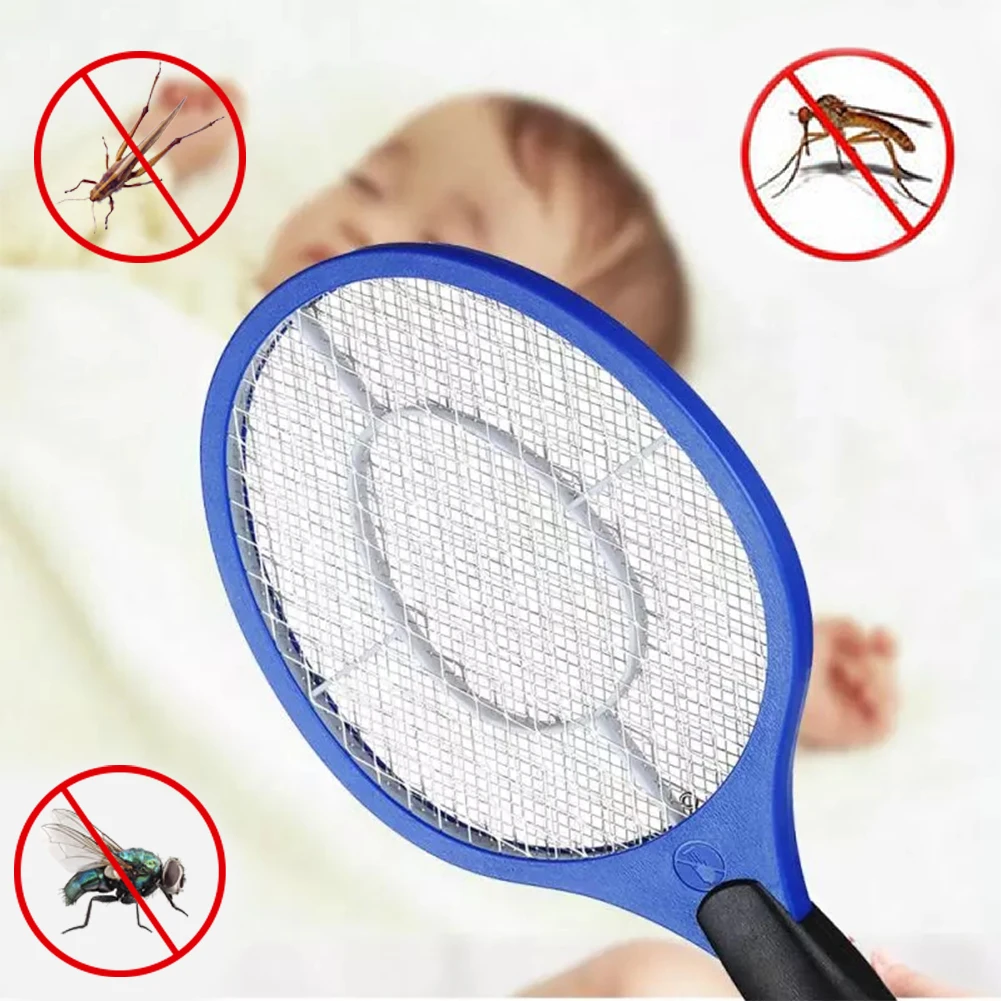 

Electric Mosquito Swatter Fly Home Fly Swatter Mosquito Bug Zapper Kills Mosquitoes Safety Mesh Cordless Anti Bug Use AA Battery