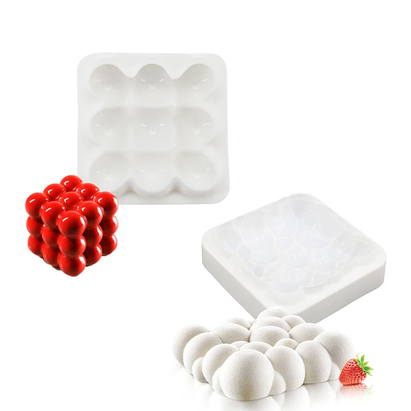 Счастливый мешок силиконовые формы облака Куб 3D торт выпечки для десерта Конфеты