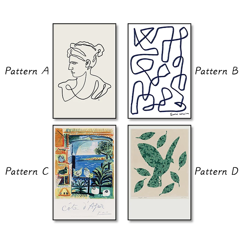 Скандинавская Классическая абстрактная фигурка пейзаж картина маслом настенное