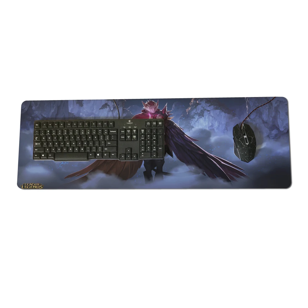Large Size mouse pad Plain Extended Water-resistant Anti-slip Natural Rubber Gaming mousepad Desk M Rakan and Xayah Hero |