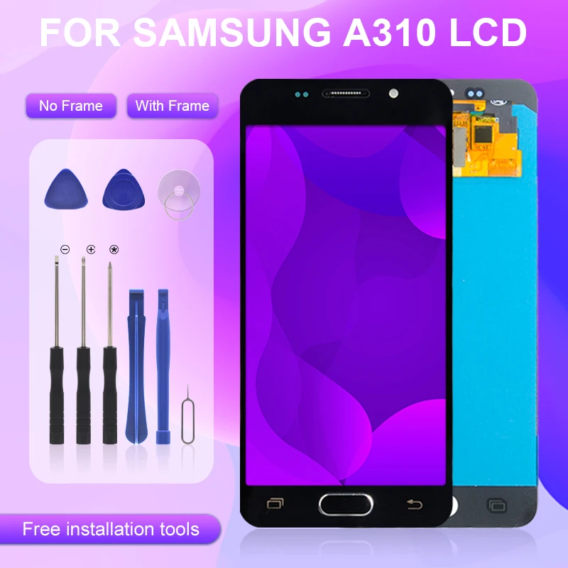 Catteny для Samsung Galaxy A310 Lcd A310F с сенсорным экраном дигитайзер в сборе Замена A3 2016