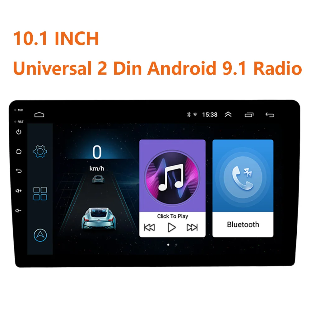 Автомобильный мультимедийный плеер 10 1 дюйма Android 9 2Din Авторадио стерео Gps Bluetooth Fm