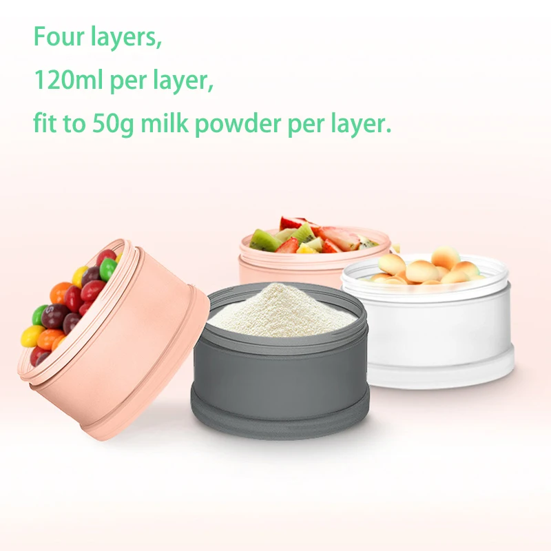 4 слоистые Детские Еда Ящик Контейнер для хранения необходимых молоко и злаки