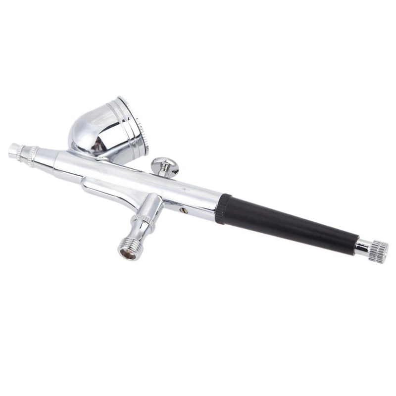 

Airbrush Kit 0.3mm Gravity Feed Dual-Action Spray Gun Air Brush Set for Nail Art Body Paint Makeup Craft Cake Toy Models
