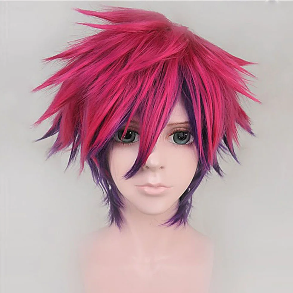 Парик для косплея аниме No Game Life Sora термостойкие короткие пушистые Многослойные