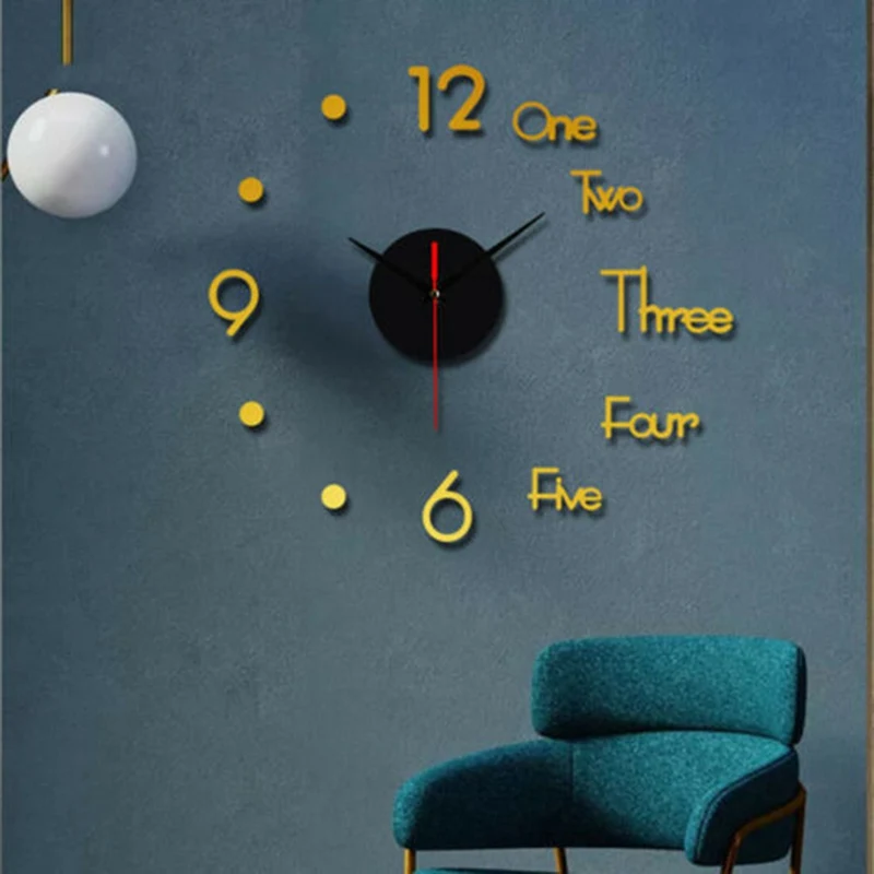 

Wall Clock Watch Clocks Living Room Home Office Decor Modern Design Wall Clock 3d Diy Acrylic Mirror Stickers