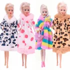 15 видов, Высококачественная модная одежда ручной работы, платья, одежда для выращивания, Фланелевое пальто для куклы Барби, платье для девочек, лучший подарок