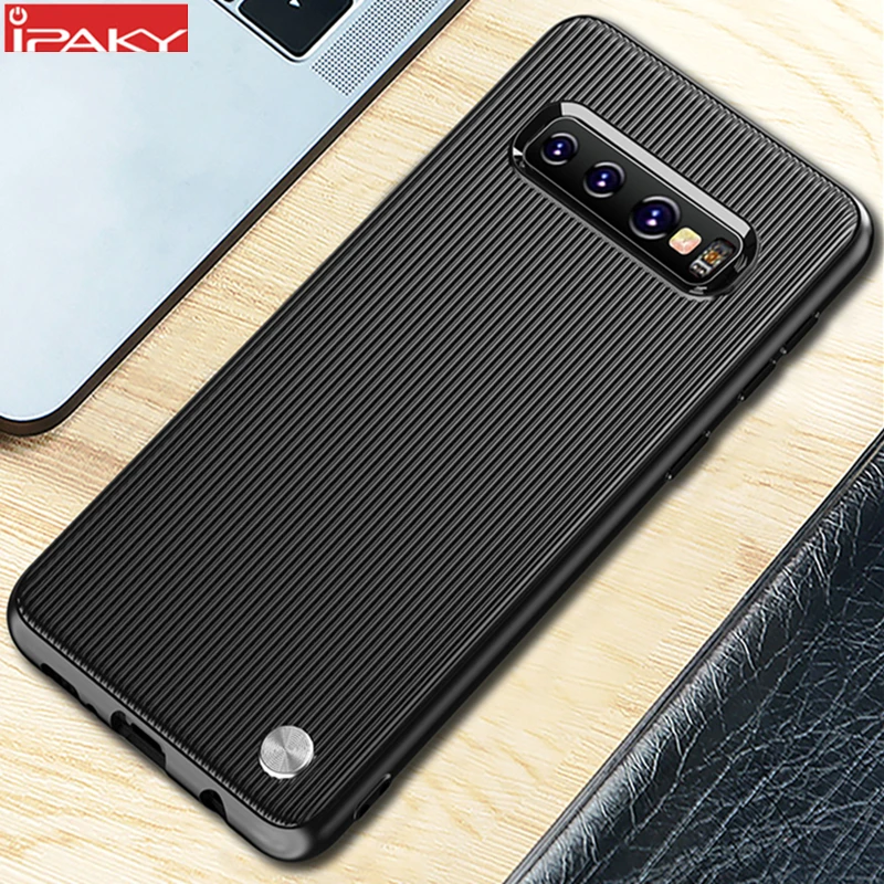 Чехол IPAKY для Samsung S10 S10e Note 10 S9 S8 Plus силиконовый защитный чехол в полоску Galaxy