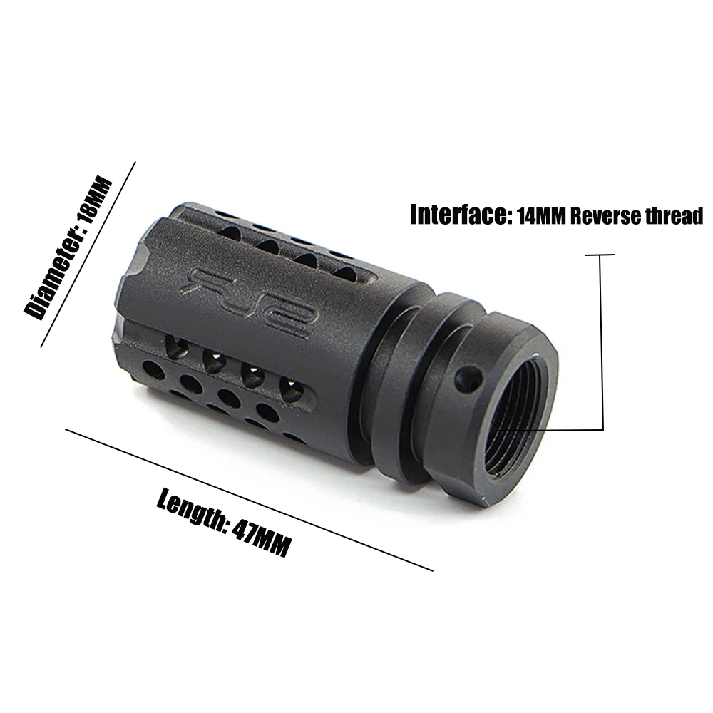 Paintball Airsoft M4 CCW 14MM Reverse Thread Gel Blaster Tube Universal Adapter Barrel Extension Flame Hat Fire-breathing Pig | Спорт и