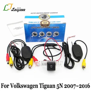 Автомобильная камера заднего вида для Volkswagen VW Tiguan 2007  2016  HD CCD, ночное видение, беспроводной RCA AUX интерфейс, автоматическая камера заднего вида