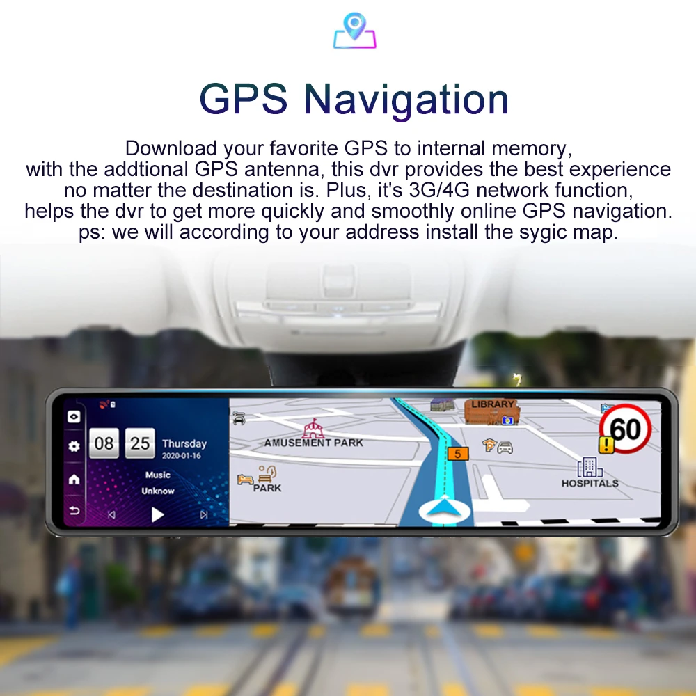 2020 Новый 4G Android 8 1 зеркало заднего вида видеорегистратор тройной экран 1080P ADAS Wifi