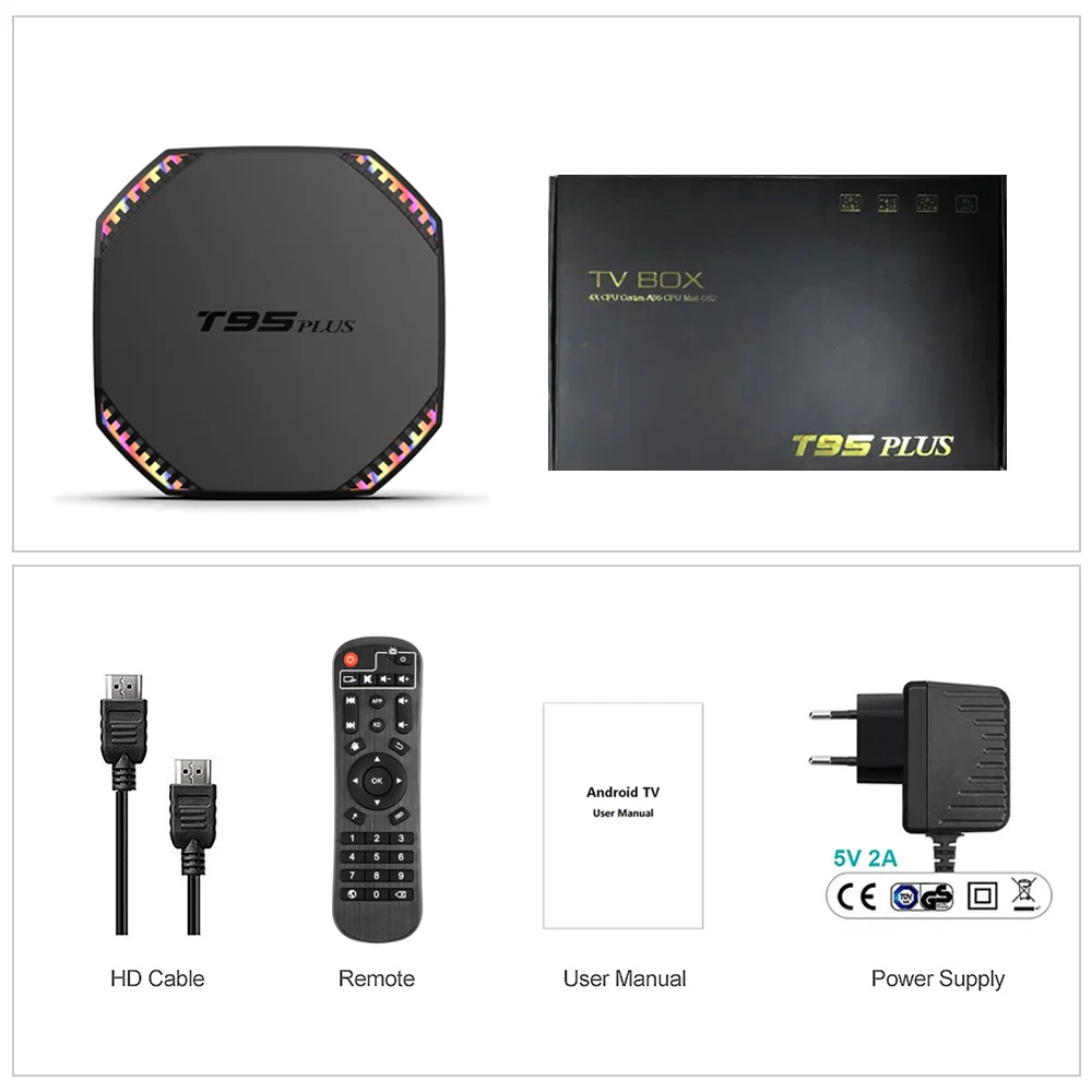 t95 plus smart tv box android 11 8gb ram 64gb rockchip rk3566 support 4k wifi 1000m 4gb 32gb media player t95plus set top tvbox free global shipping