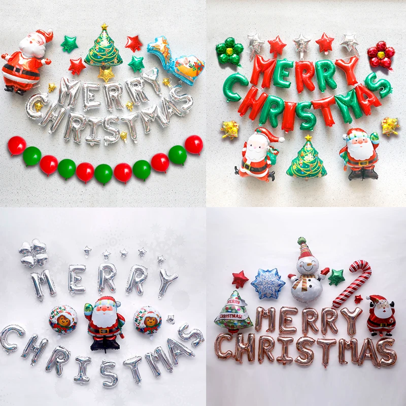 1 комплект веселого Рождества комбинация Санта Клаус Рождественский воздушный