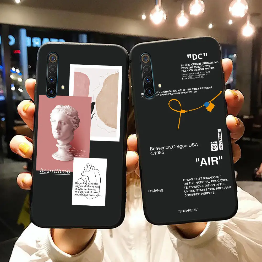 

Fashion Sports Splicing Phone Case for OPPO Realme C2 C3 C11 C12 C15 C17 Q XT X2 X50 7 7i 6 5 3 6S X Pro Narzo 20 Pro Silica Gel