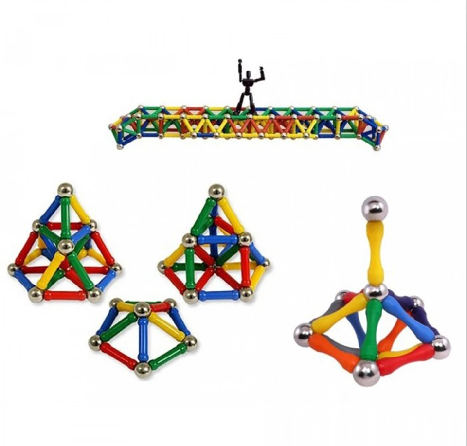 2019New 103 шт DIY дизайнер образование забавная игрушка магнит металлический шар Дети Магнитный строительный блок игрушки Строительная Игрушка аксессуары