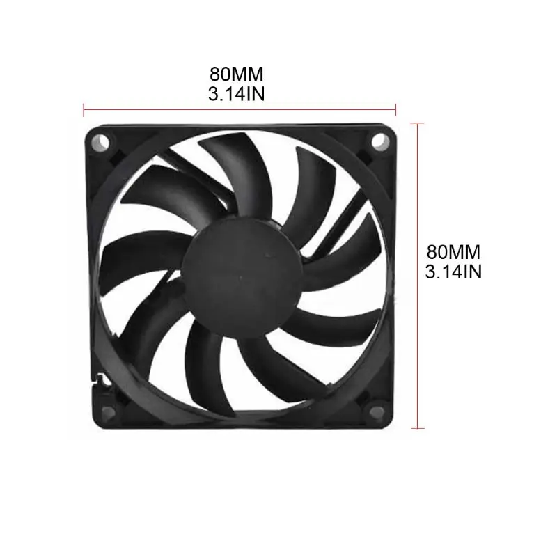 

12V/24V Low/Medium/High/Ultra-high Speed Cooling Fan Quiet Brushless Cooler Fan for PC Laptop Computer CPU Accessories