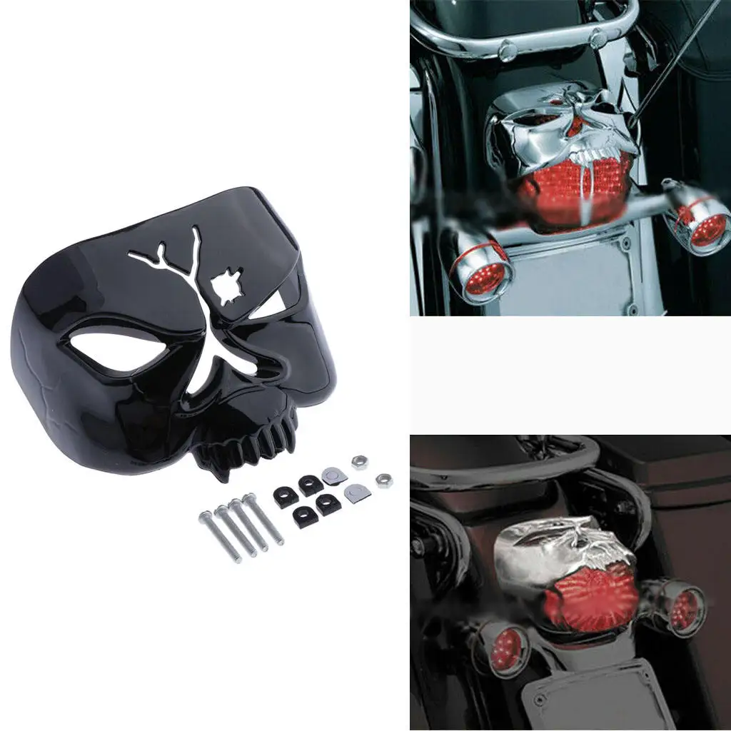 

1 piece rear fender taillight cover Skull Zombie Cover FOR HARLEY 73-18 REAR FENDER TAILLIGHT 9024 9009