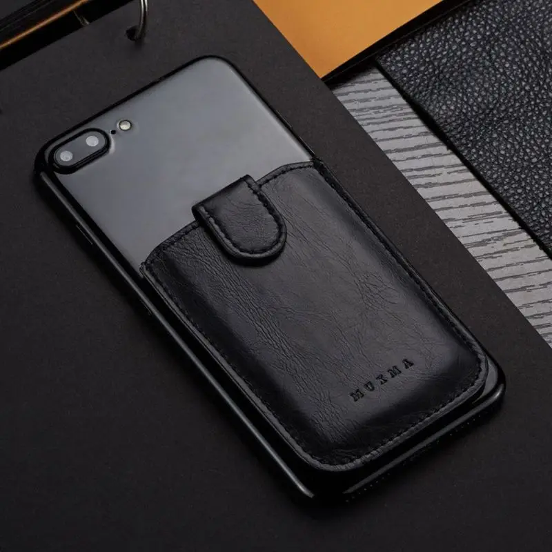 PU Leather Wallet Card Bag Adhesive Holder Case Pouch Sticker for Cell Phone | Багаж и сумки