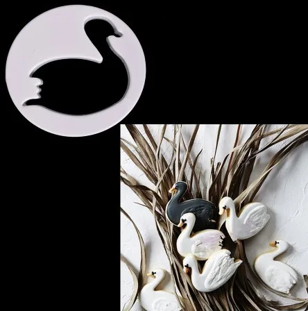 Новинка 1 шт. формочки для печенья элегантная форма лебедя Пластиковые