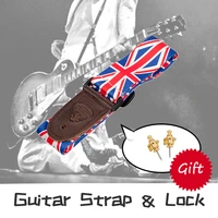 guitar strap lock kit w printing nylon guitar belts pu end security straplocks buttons strap retainer system