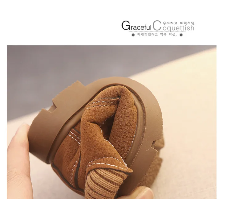 

Fashion Sport Shoes Boys Sneakers Kids Boots for Boys Girls Autumn Winter Martin Boots with Fur Children Soft Bottom