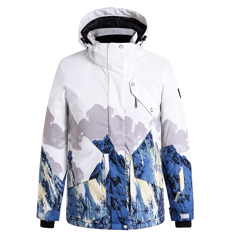 

Men and Women Warm Travel Mountaineering Waterproof Ski Jacket Windproof Raincoat Winter Thick Hooded Jacket