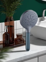 Shower Head Bath Rainfall Water Saving Filter Large Panel Gears Adjustable Black Faucet Nozzles Accessories Bathroom Showers