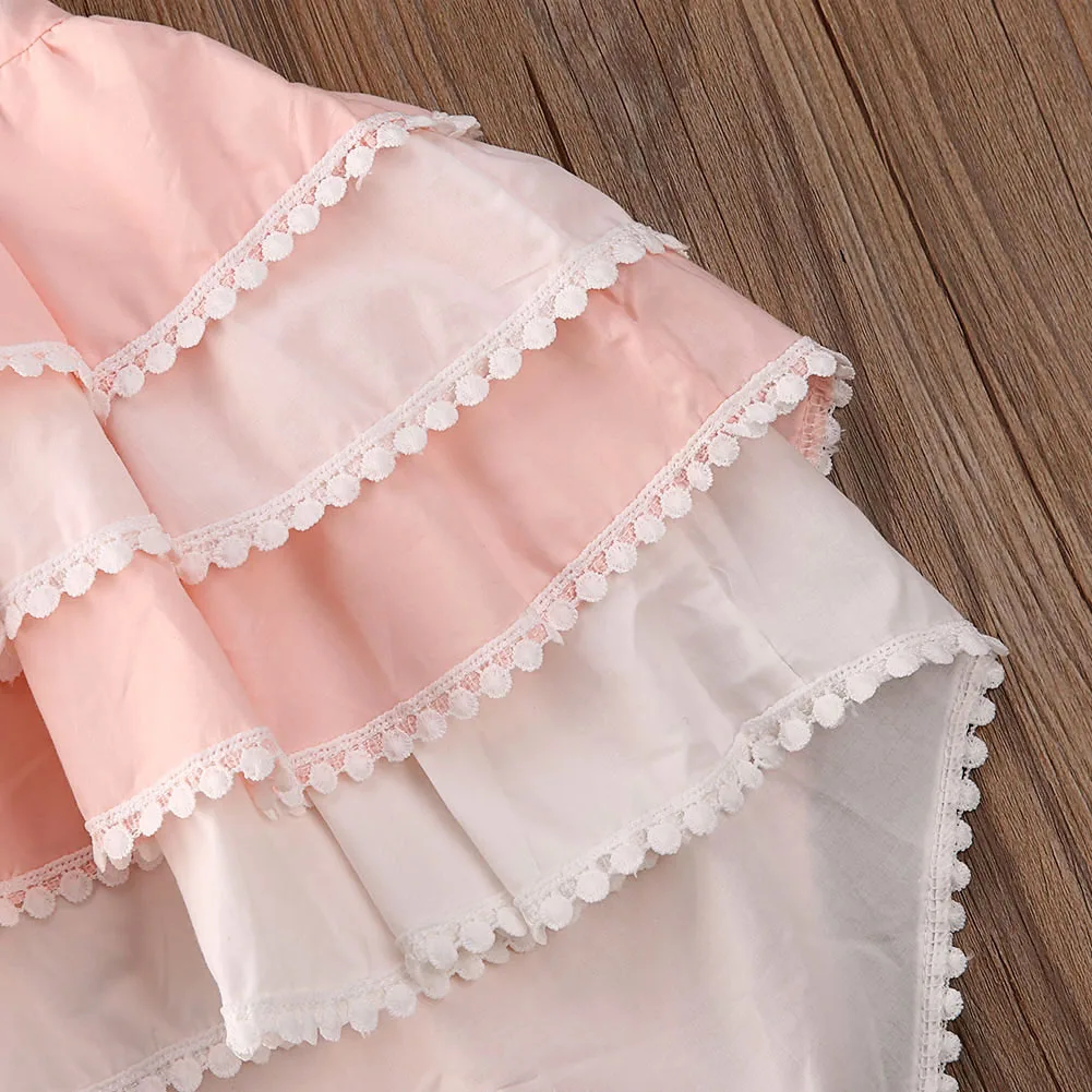 Летнее Детское платье принцессы для маленьких девочек подружки невесты на