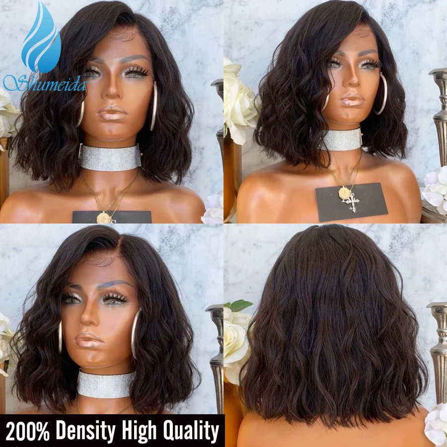 13*3 человеческие волосы парик с Омбре цвет парики предварительно сорвал