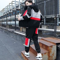 casual mens tracksuit streetwear two piece set outfit hooded jacket harem pants trousers 2021 hip hop suit tops sport clothing