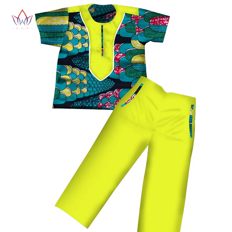 Одежда для мальчиков длинные штаны в африканском стиле с короткими рукавами