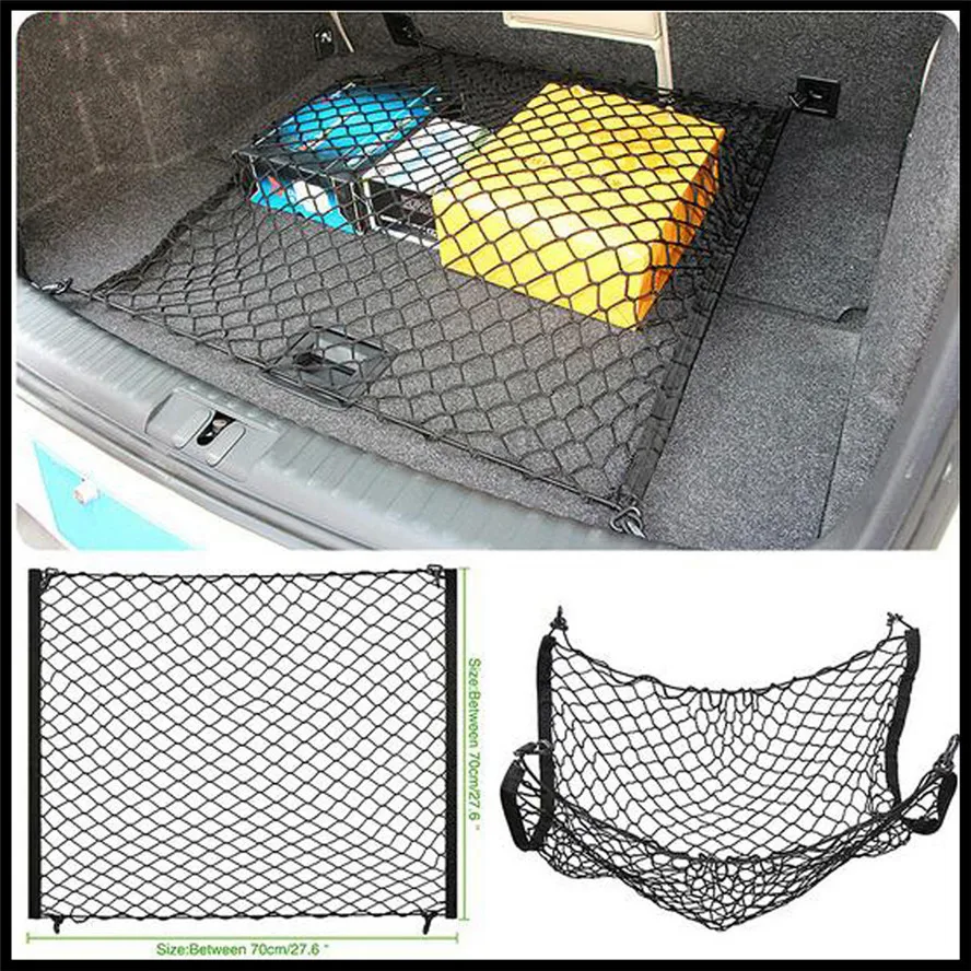 Car Mesh Elastic Nylon Back Cargo Trunk Storage Luggage Net for Ford C-MAX Flex B-MAX Atlas Five FG F-350 F-250 E-Series | Автомобили и