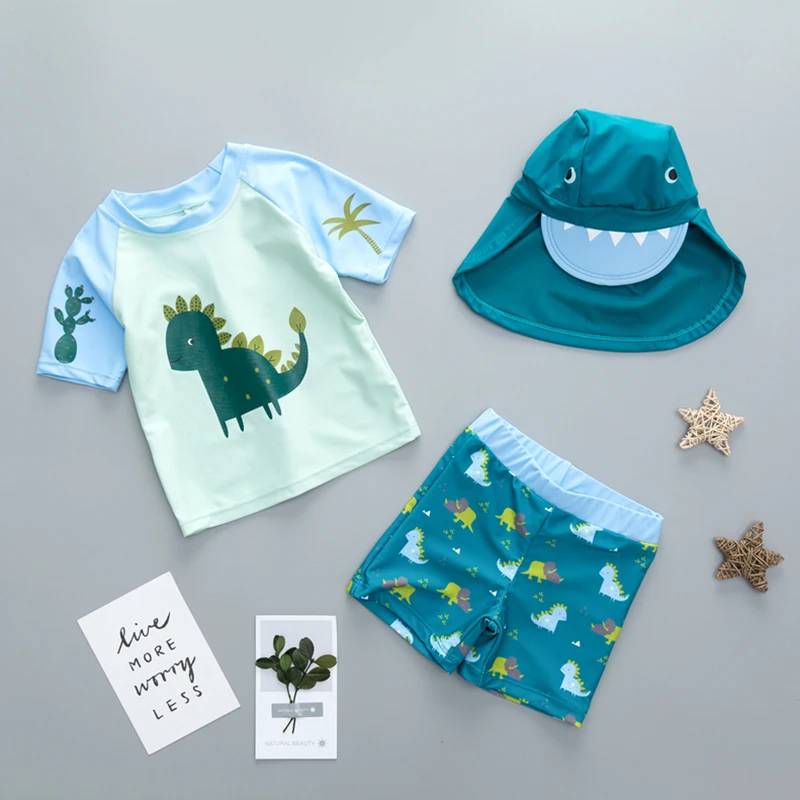 

Купальник для мальчиков 0-8 лет, детский, из двух частей, с принтом динозавра, акулы, детский, с героями мультфильмов, пляжный костюм для серфи...