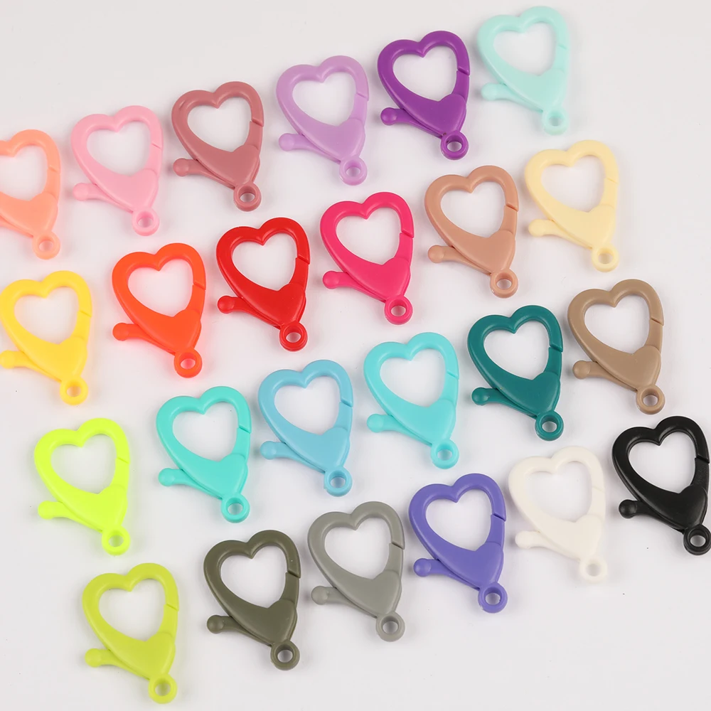 

WHSOK 50 шт. 20*30 мм аксессуары для ювелирных изделий/акриловая застежка-лобстер/многоцветный/ручной работы/в форме сердца/фурнитура для ювелирн...