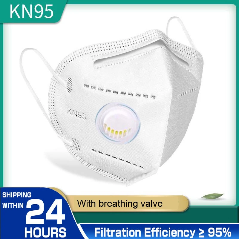 

Reusable KN95 Mask Valved Respirator Haze Proof Valve Face Masks Dust Proof Respirator KN95 Face Mask Dust Air Pollution