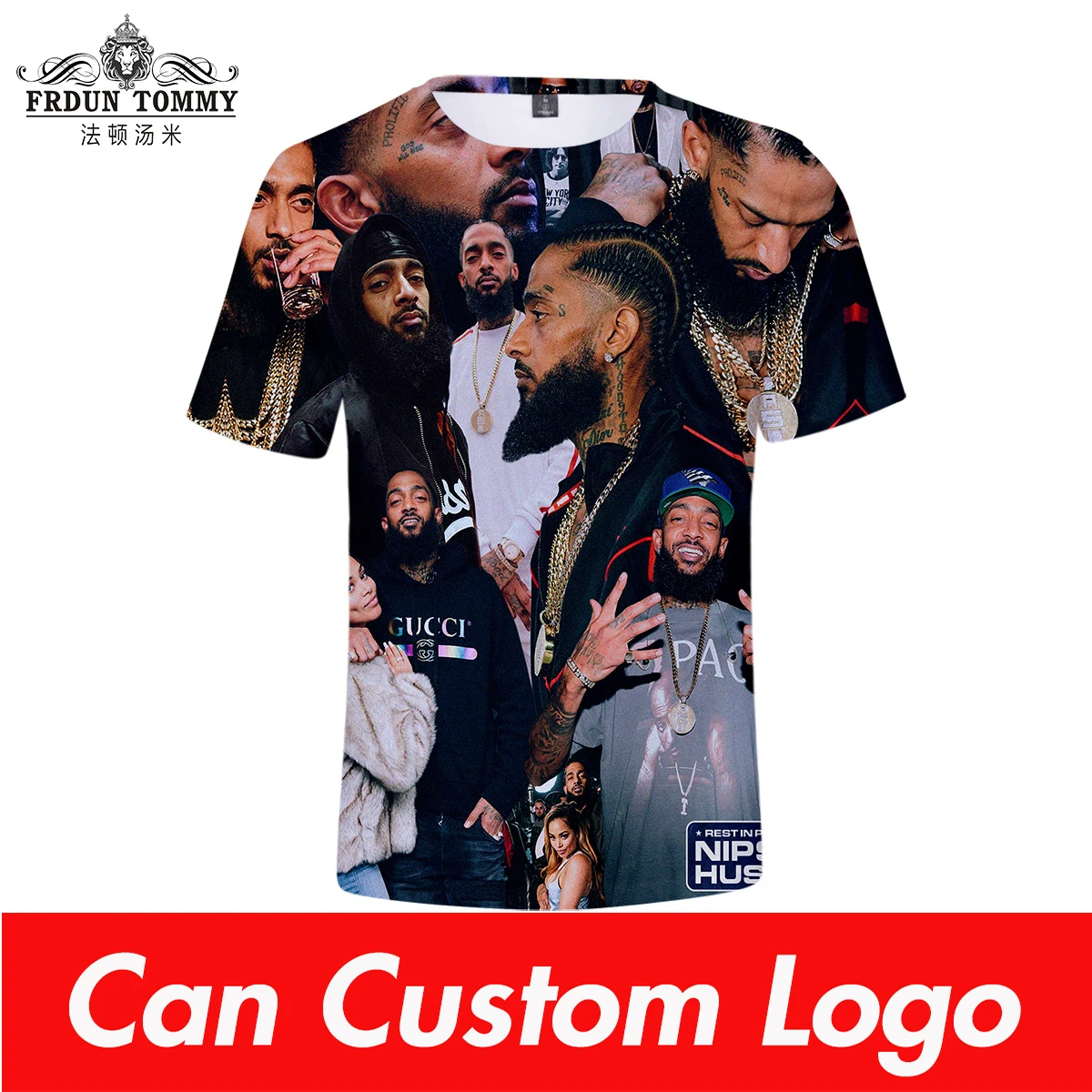 Nipsey hussle футболка уличная Harajuku 3D футболка мужская одежда короткий рукав Kpop топы тройники размера плюс уличный стиль