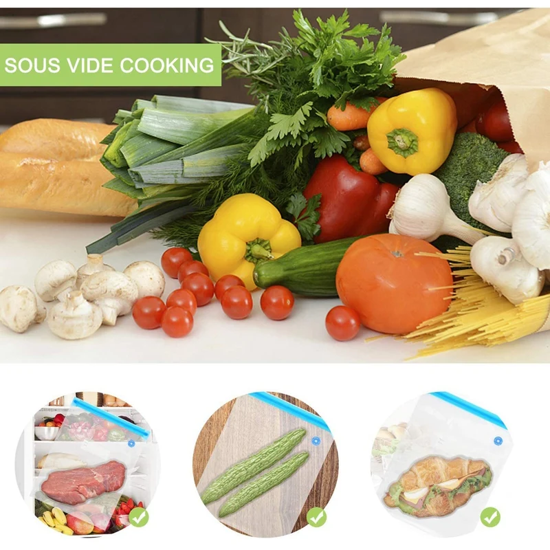 Пакеты для вакуумной упаковки пищевых продуктов многоразового использования 35