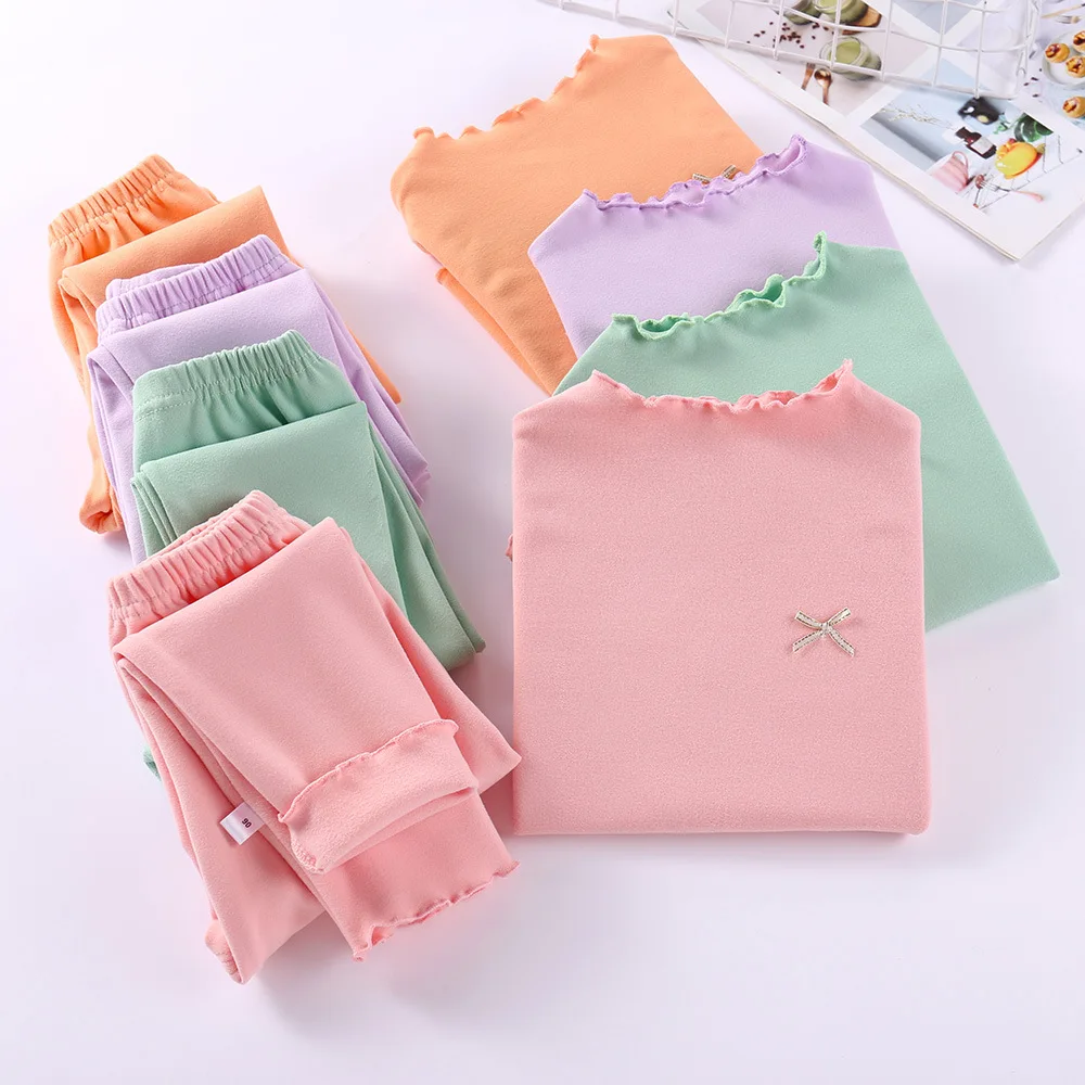 

Baby Girls Pajama Sets Lace Cute Pyjamas Toddler Kids Nightwear Children Clothing Sleepwear For Little Girl 1 2 3 4 6 8 Years