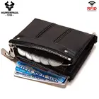 Короткий кошелек из мягкой воловьей кожи для мужчин, классический бумажник с кредитницей и Rfid-защитой, многофункциональный держатель с кармашком для мелочи