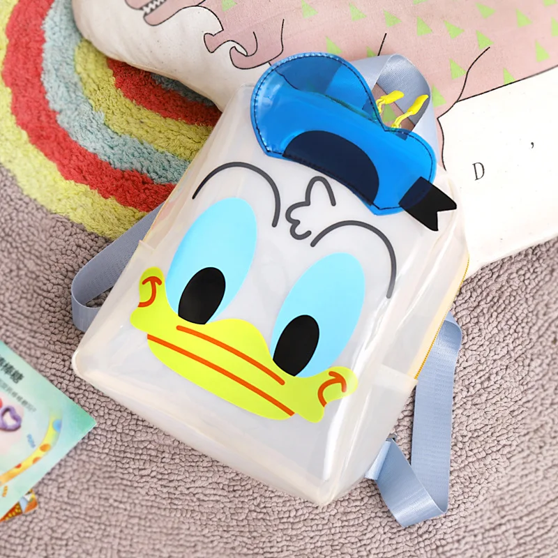 

Disney cartoon Donald Duck anime boy girl kindergarten fashion jelly school bag student school bag transparent female handbag