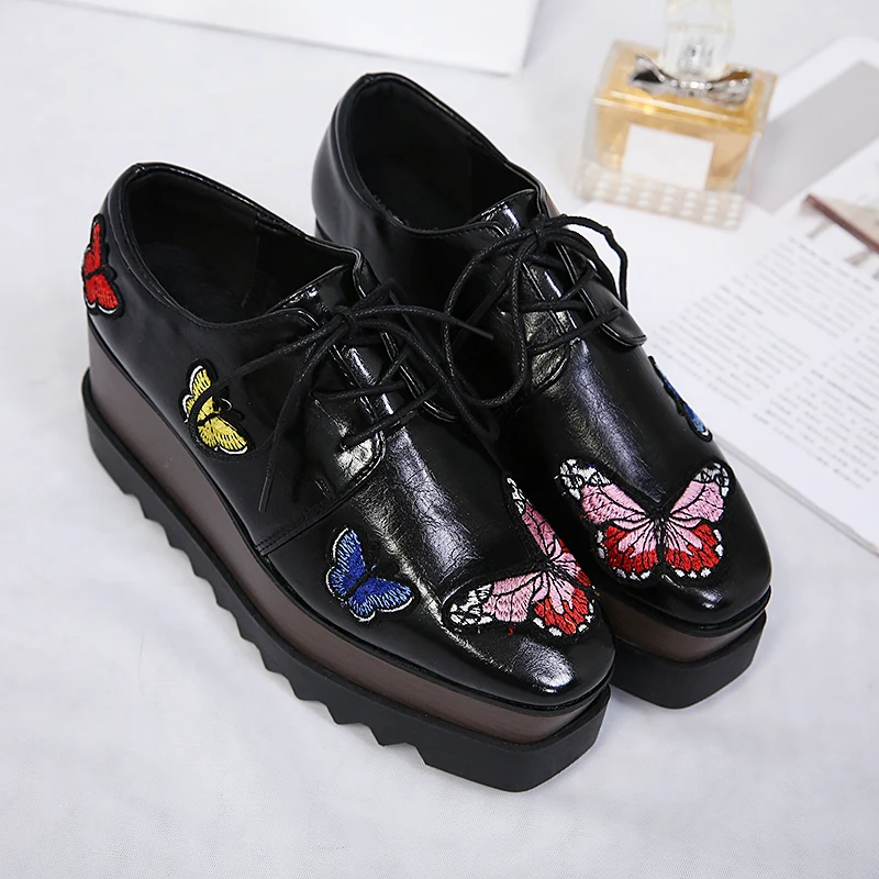 2019 г. Женские цветочные туфли-лодочки на высоком каблуке 7 5 см с бабочкой