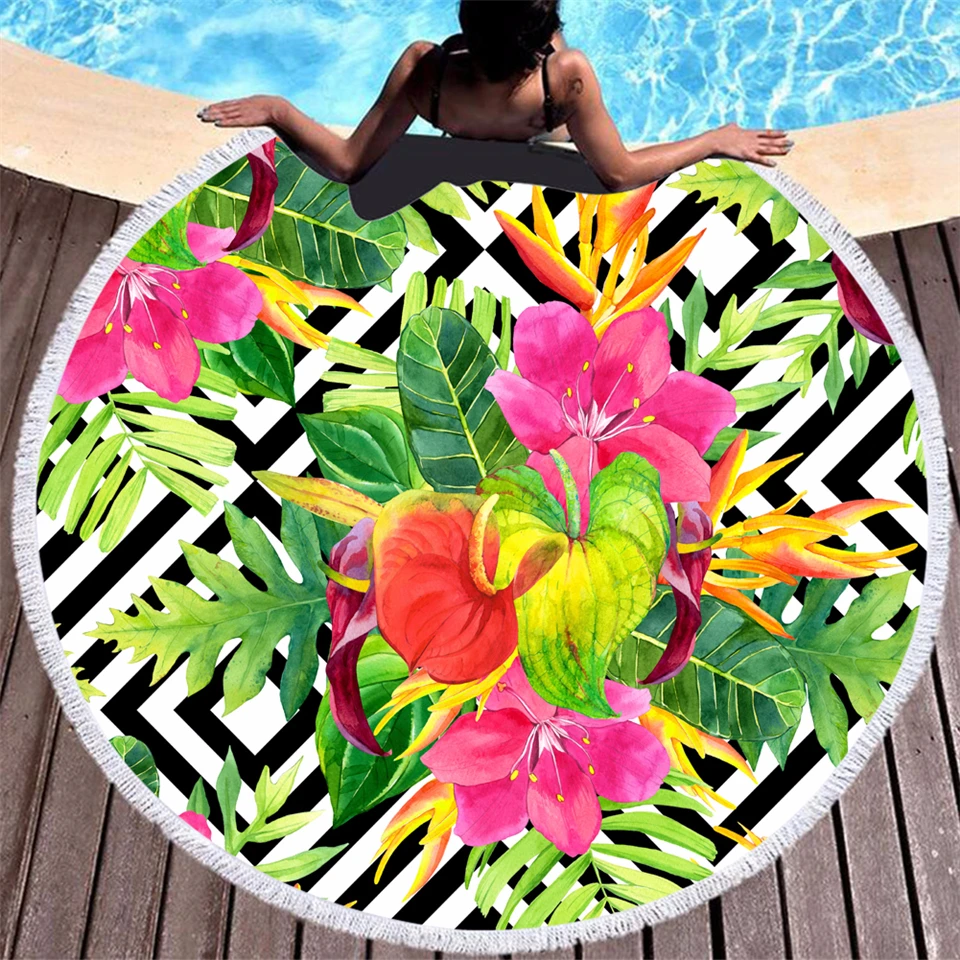 Тропический цветок Пальмовые Листья джунгли лист гибискуса райская птица