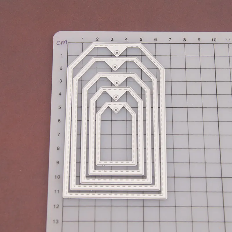 5 шт набор вырубных штампов &quotрамки для Этикеток Карты под давлением резчик